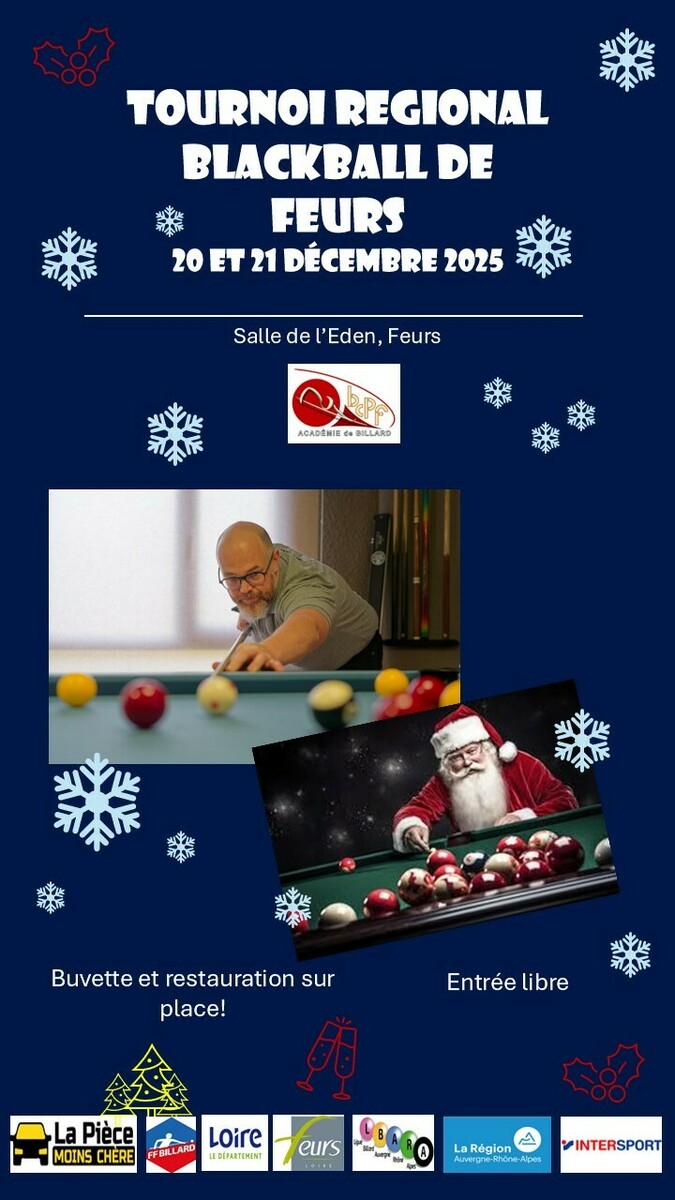 Prochain tournoi Régional BlackBall de Feurs!